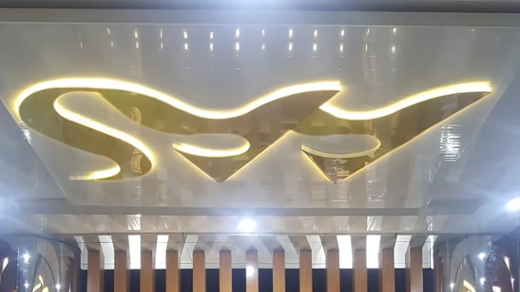 signage di foyer Aas building makassar