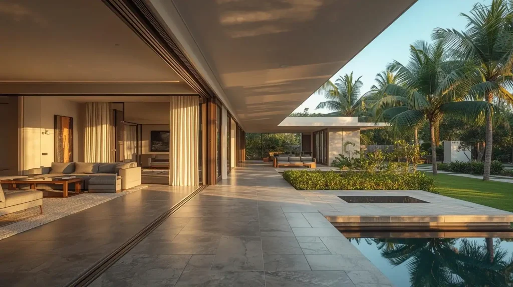 Rumah mewah dengan gaya seamless indoor-outdoor