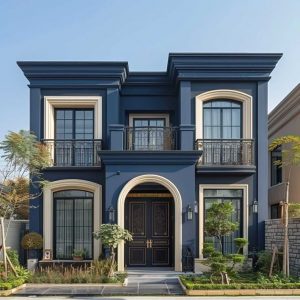 rumah warna biru